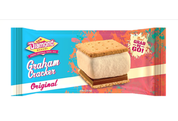 Hawaiian Crackers Grab N' Go Pack, Original Grahams (0.8oz/Case of 24)