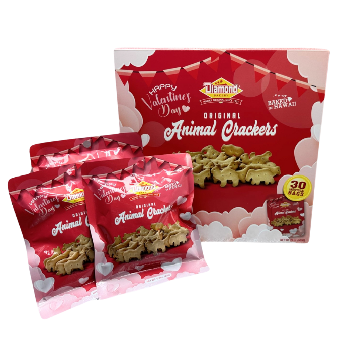 Valentines Hawaiian Jungle Animal Crackers, Original (Case Of 30)