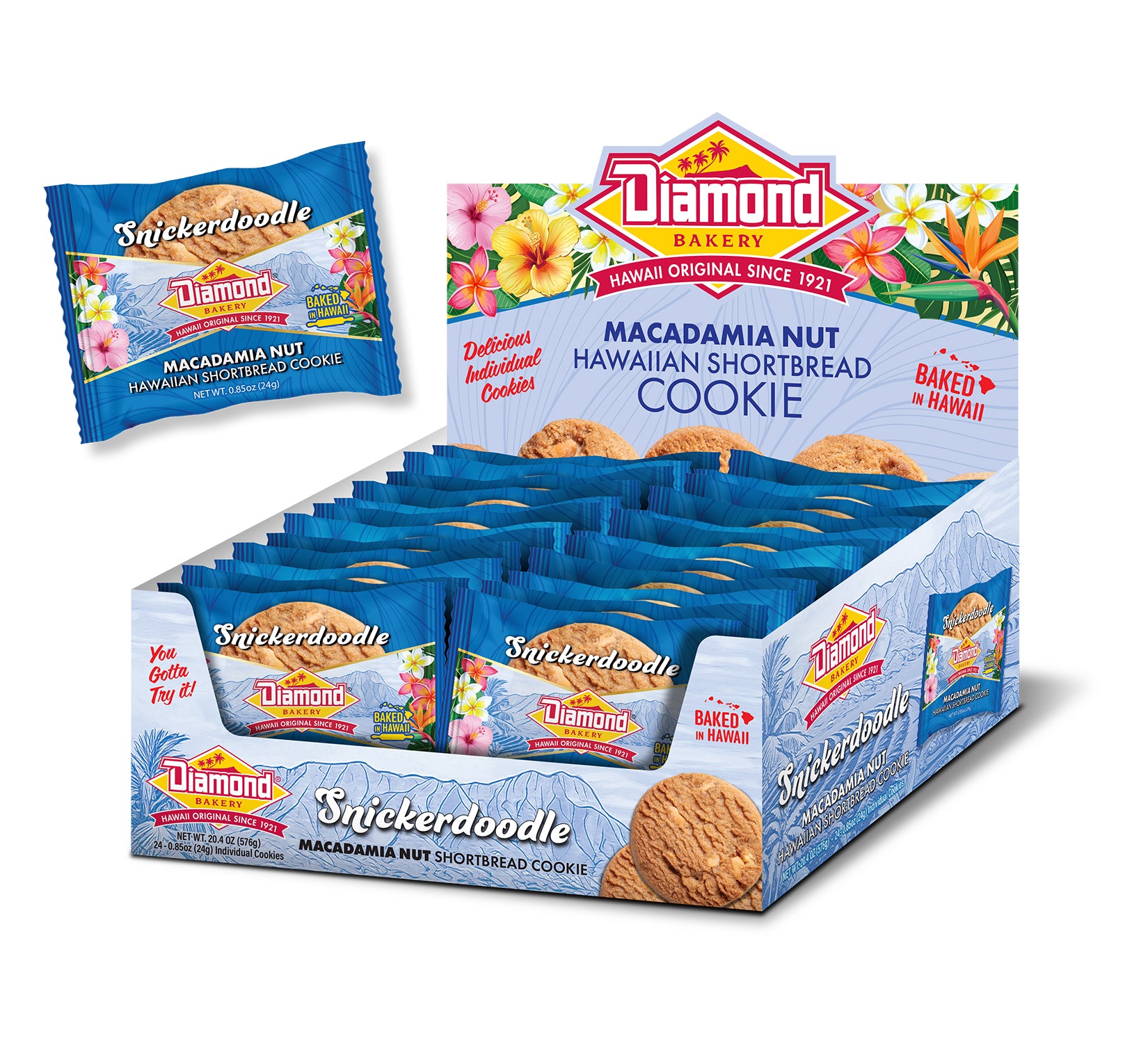 Mac Nut Shortbread Cookie, Snickerdoodle | Diamond Bakery