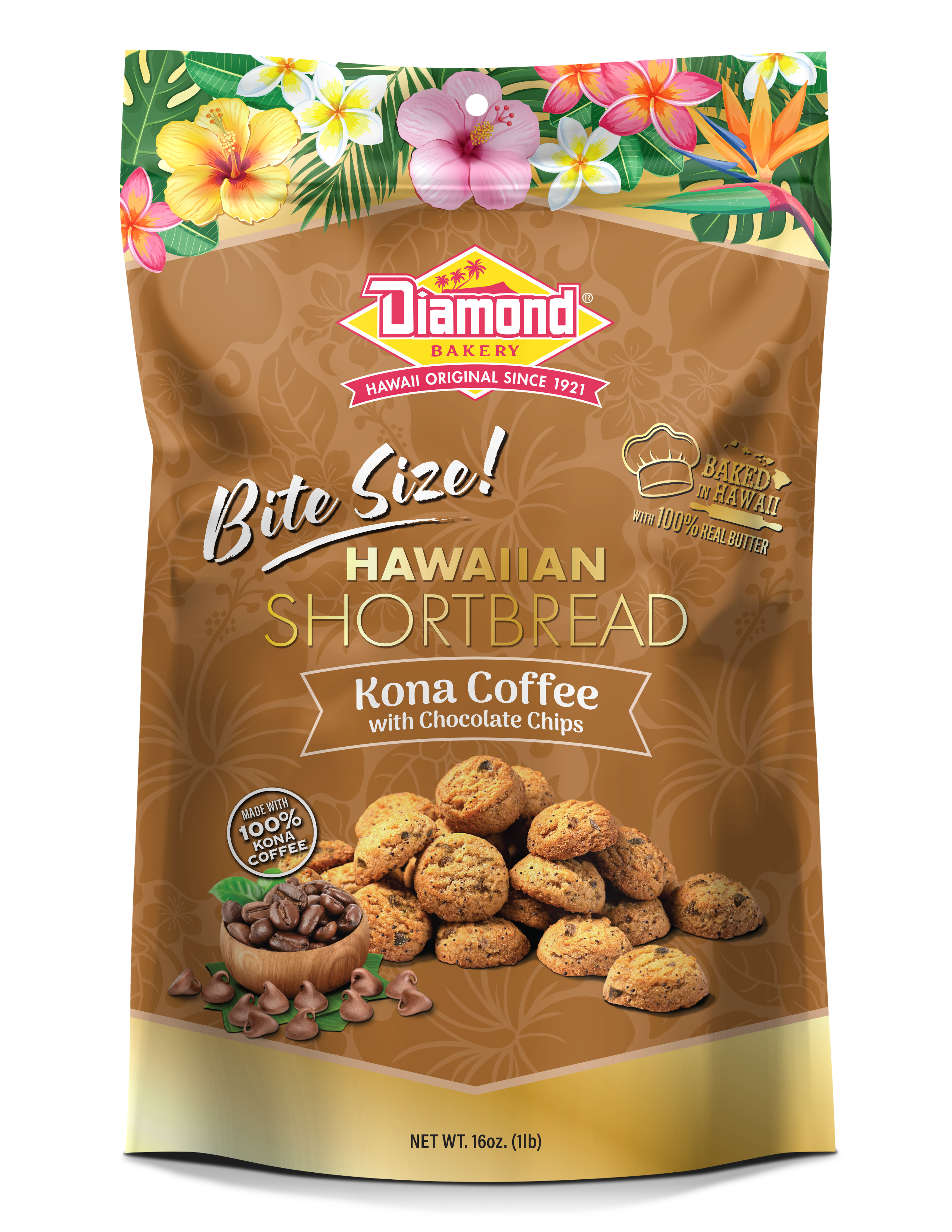 小松美羽付COA Komainu-samaThree hearts in one Kona Coffee w/ Chocolate Chip Shortbread Bites 16oz – Diamond