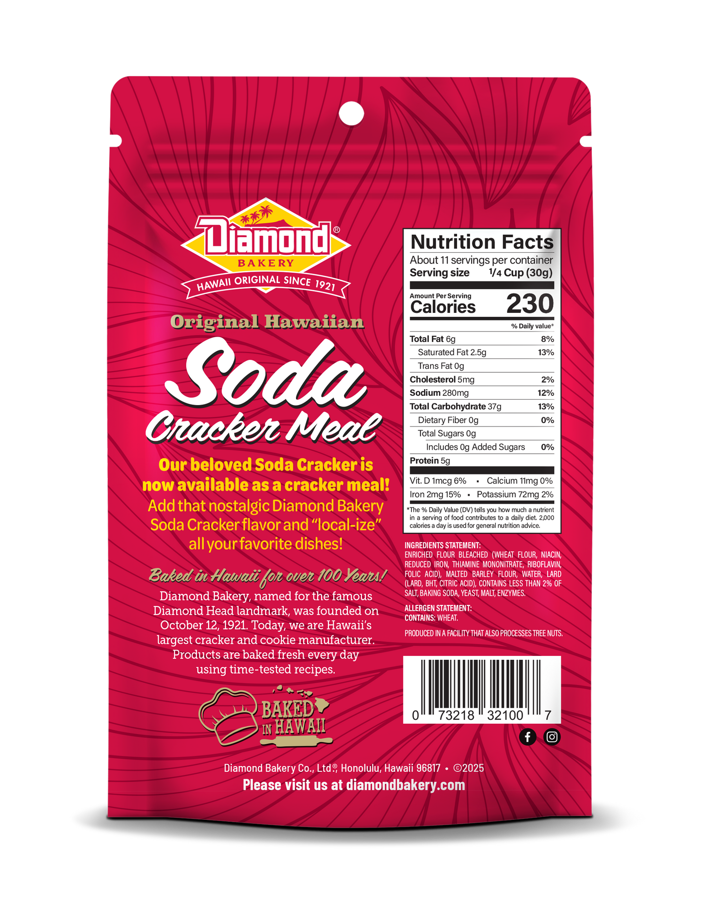 Original Hawaiian SODA Cracker Meal 12oz.