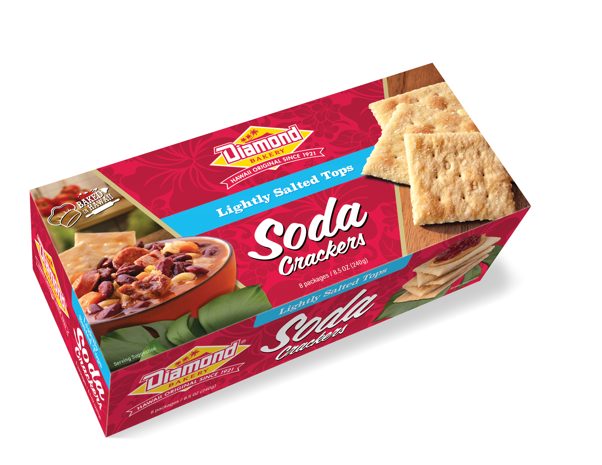 Hawaiian Soda Crackers, Lightly Salted Top (8.5oz)