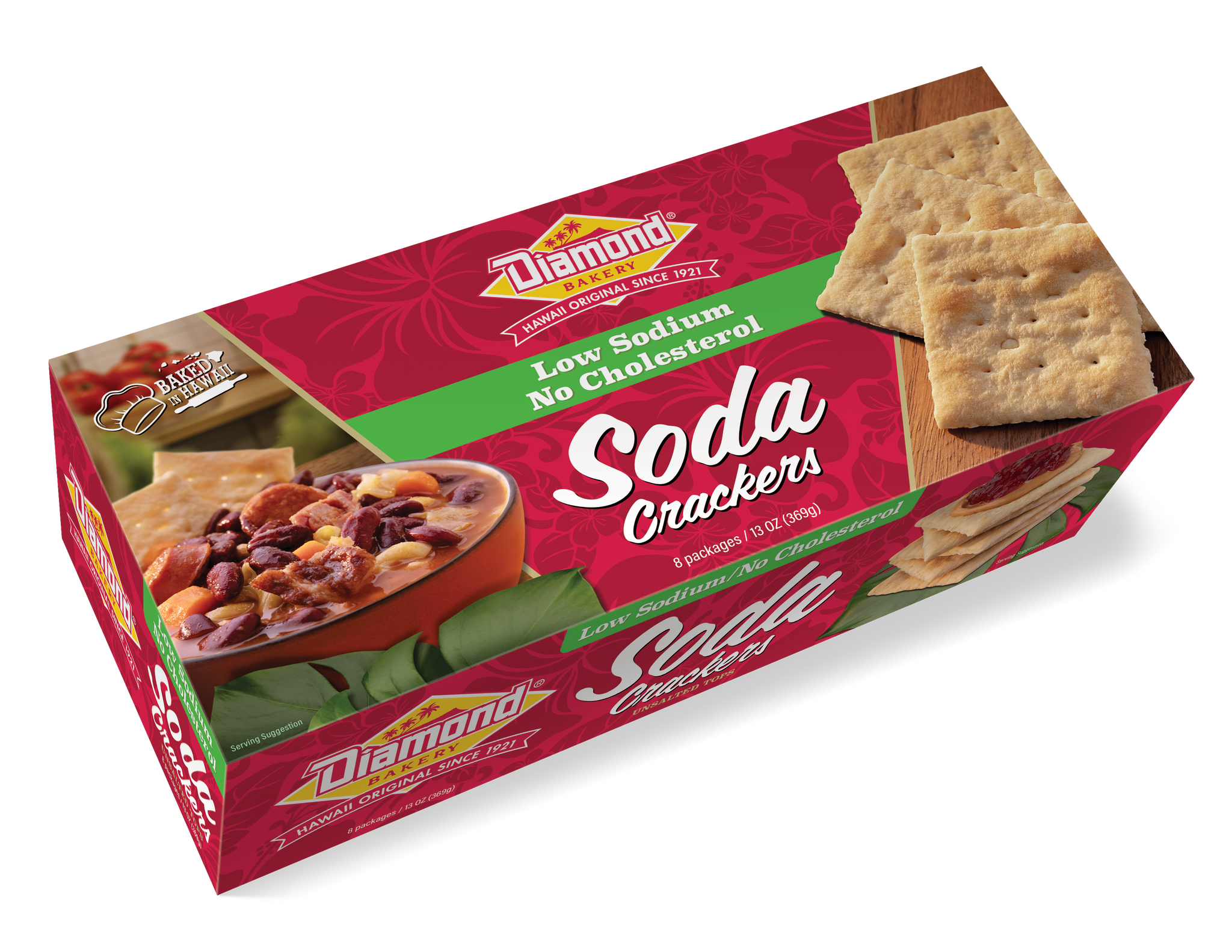 Hawaiian Soda Crackers, Low Sodium/No Cholesterol (13oz)