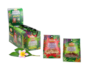 Hawaiian Jungle Animal Cracker Variety Pack 9/0.8oz bags (5 Original, 4 Chocolate Animal)