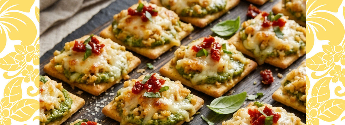 Diamond Pesto Cracker Bites