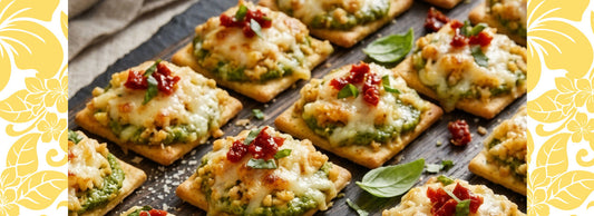 Diamond Pesto Cracker Bites