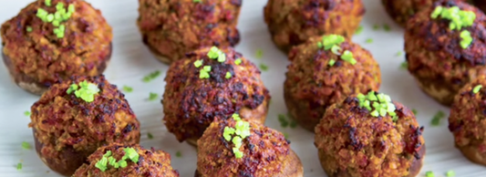 Portuguese Sausage & Sweet Chili Cracker Stuffed Mushrooms Featured In KTA
