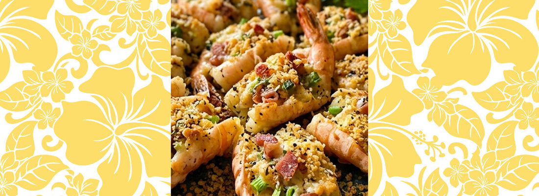 Parmesan-Prosciutto and Herb Cracker Stuffed Shrimp