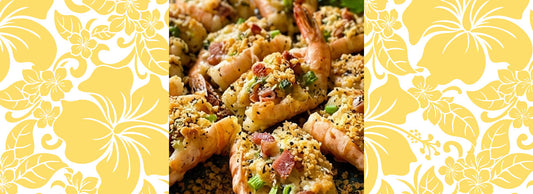 Parmesan-Prosciutto and Herb Cracker Stuffed Shrimp