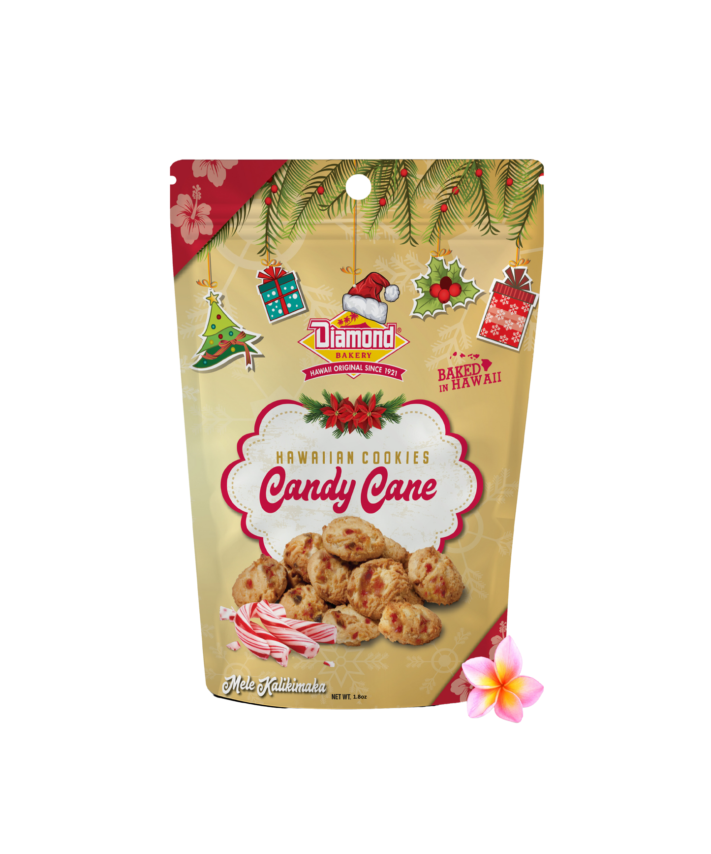 Hawaiian Cookies Holiday Edition, Candy Cane (1.8) CASE ONLY