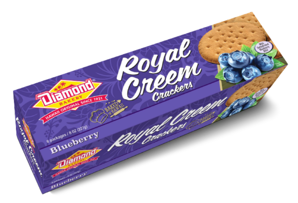 Hawaiian Royal Creem Crackers, Blueberry (8oz)