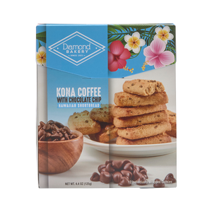 NEW! Hawaiian Shortbread Cookies, Kona Coffee W/ Chocolate Chip (4.4oz)