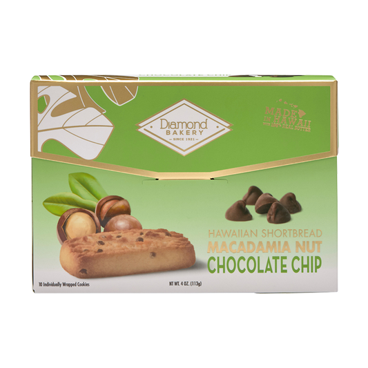 Hawaiian Macadamia Shortbread Cookies, Chocolate Chip