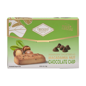 Hawaiian Macadamia Shortbread Cookies, Chocolate Chip