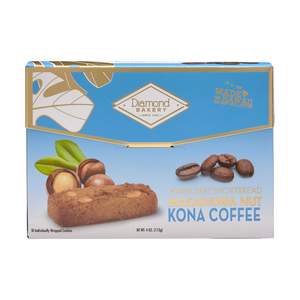 NEW! Hawaiian Macadamia Shortbread Cookies, Kona Coffee