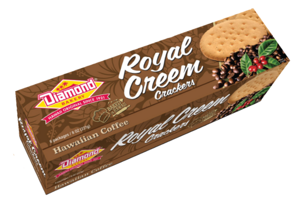 Hawaiian Royal Creem Crackers, Kona Coffee (8oz)