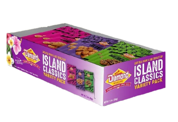 Hawaiian Cookies Variety Pack, Island Classic (9/0.8oz of Candy Bead, Coconut, and Dark Chocolate Chip