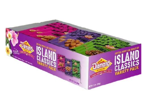 Hawaiian Cookies Variety Pack, Island Classic (9/0.8oz of Candy Bead, Coconut, and Dark Chocolate Chip