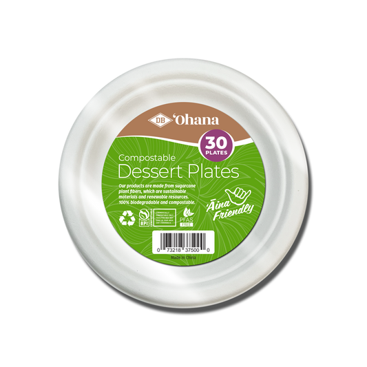 DB 'Ohana 7” Round Plate- 30ct (Available for Pickup Only)