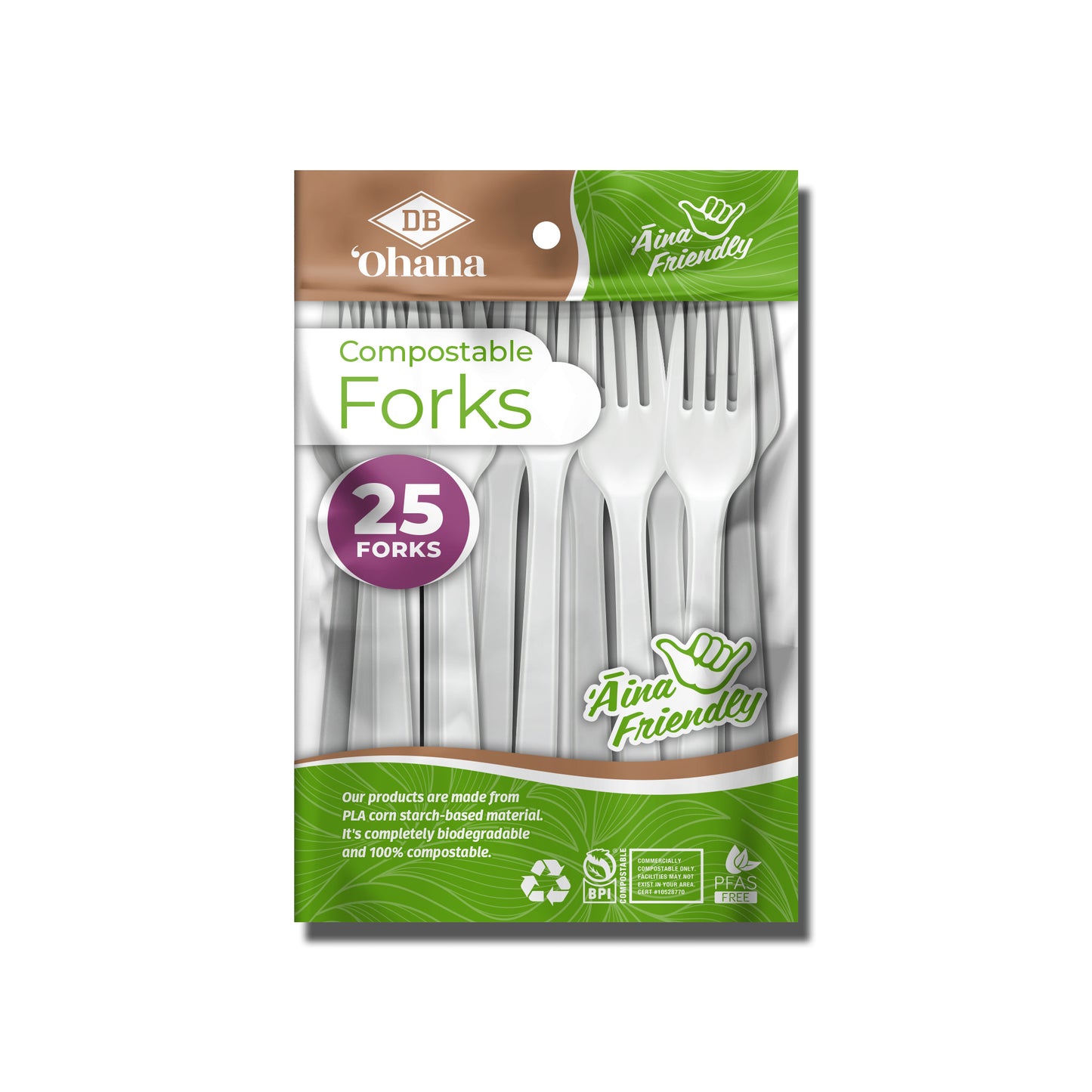 DB 'Ohana 6.5” CPLA Fork- 25ct (Available for Pickup Only)