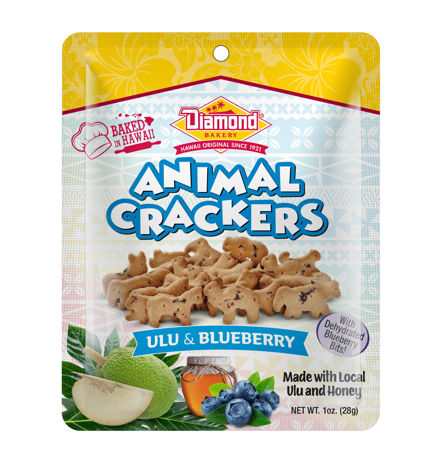 Diamond Bakery Ulu & Blueberry Animal Crackers (1oz /Case Of 100)