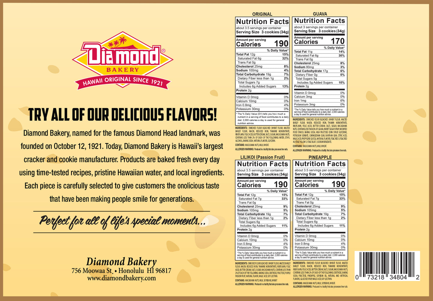 Surf Premium Hawaiian Mac Nut Shortbread Cookie Gift Pack