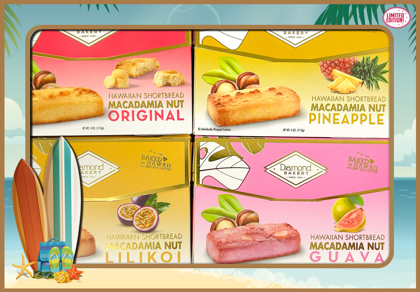 Surf Premium Hawaiian Mac Nut Shortbread Cookie Gift Pack