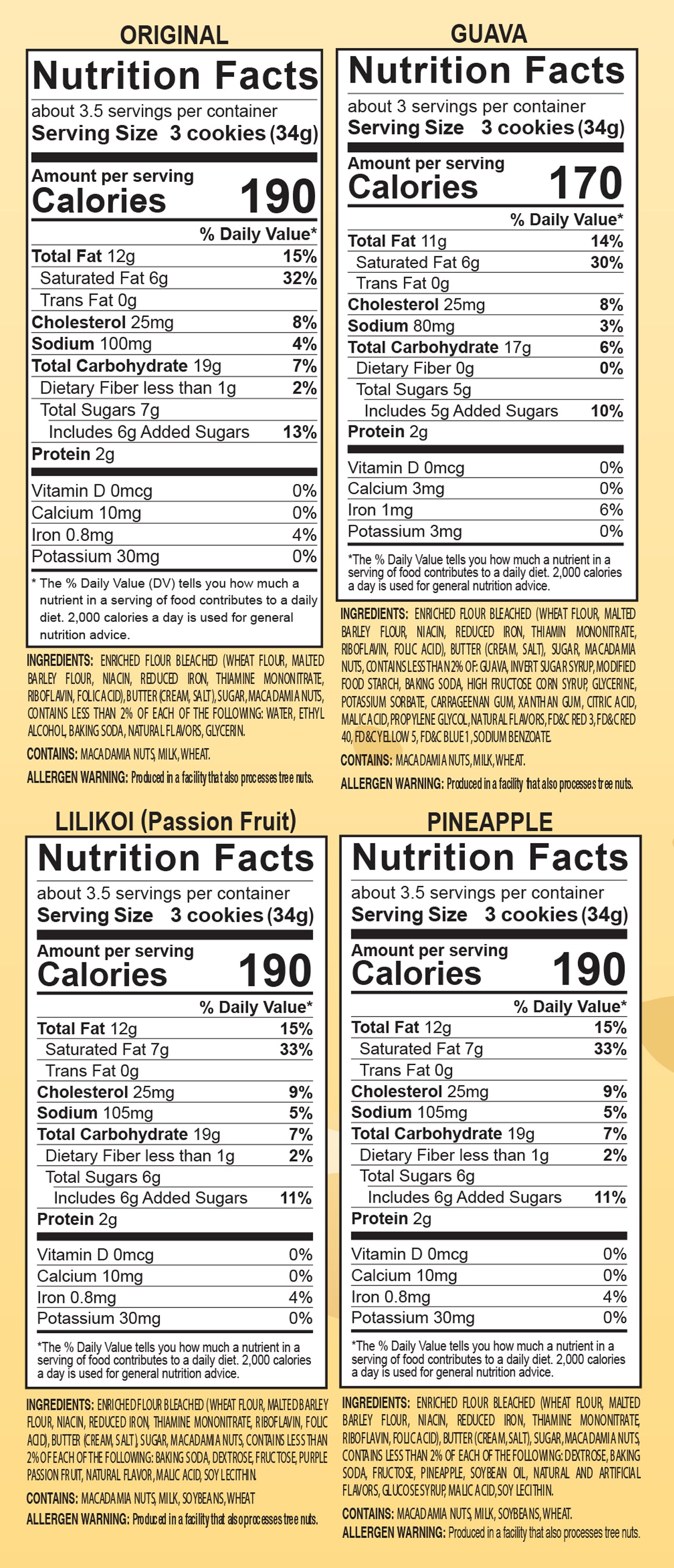 Surf Premium Hawaiian Mac Nut Shortbread Cookie Gift Pack