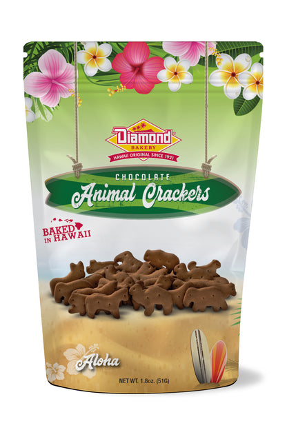 Hawaiian Jungle Animal Crackers, Chocolate (1.8oz) CASE ONLY