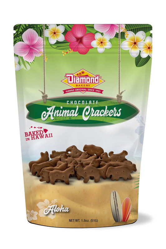 Hawaiian Jungle Animal Crackers, Chocolate (1.8oz) CASE ONLY