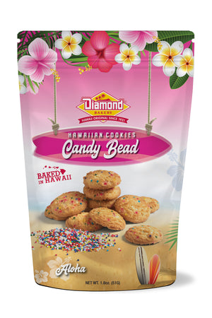 Hawaiian Cookies, Candy Bead Cookie Bag (1.8oz) CASE ONLY