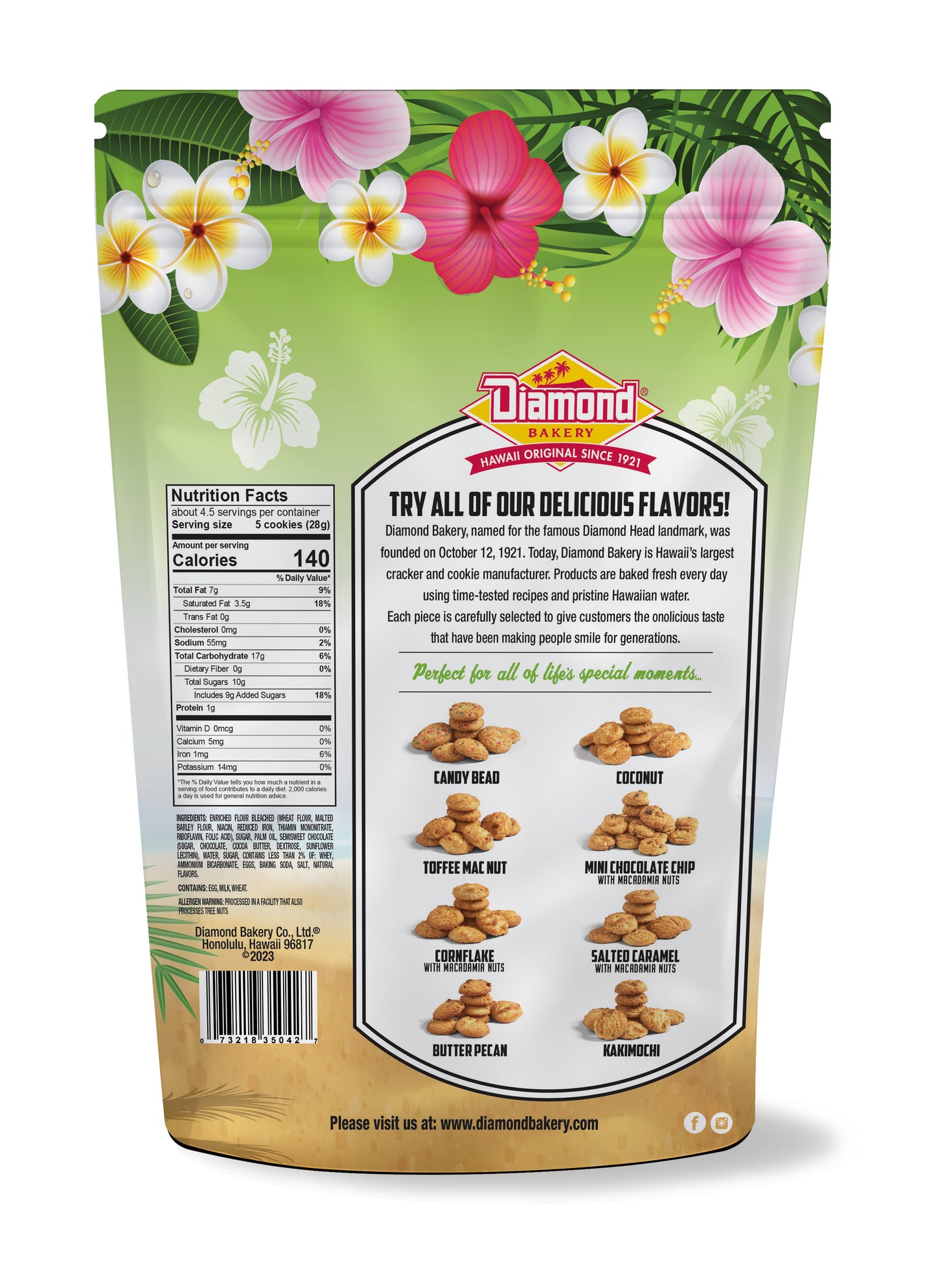 ハワイアンクッキー、ダークチョコレートチップ（127グラム）