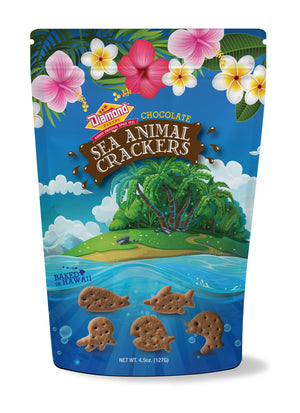 Hawaiian Sea Animal Crackers, Chocolate (4.5oz)