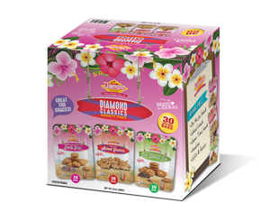 Hawaiian Cookies Variety Pack, Diamond Classics (30/0.8oz of Candy Bead, Original Animal Crackers and Cornflake!