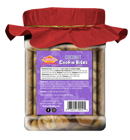 Coconut Cookie Bites Jar 24oz