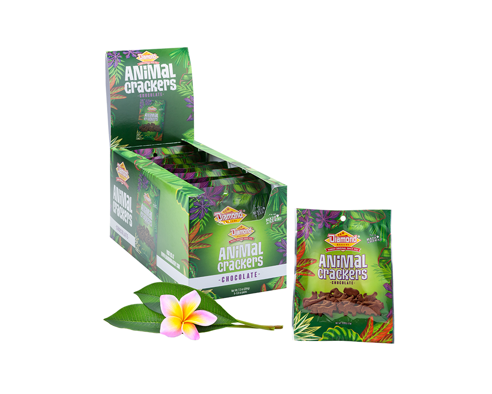 Hawaiian Jungle Animal Crackers, Chocolate (0.8oz / Case of 9)