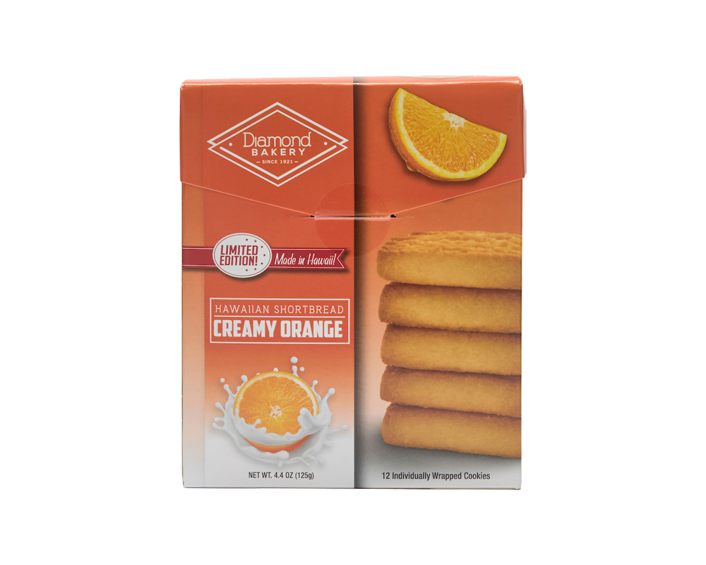 Hawaiian Shortbread Cookies, Creamy Orange (4.4oz)